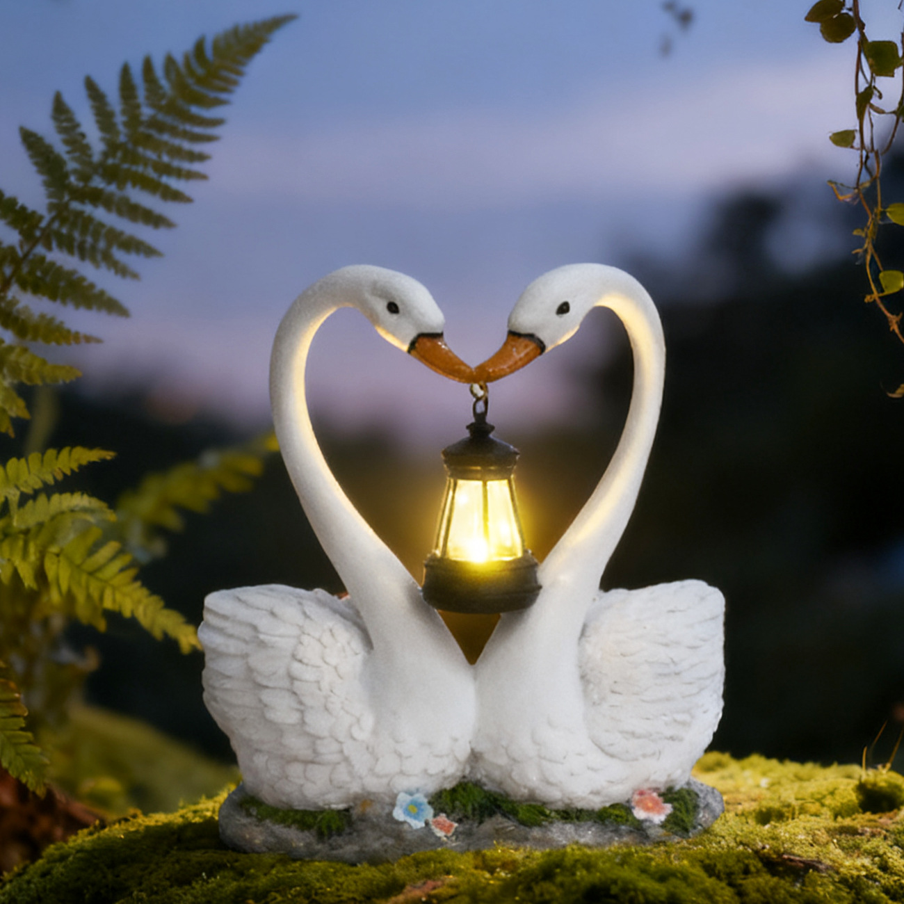 Smart Garden Ornaments - تمثال بجعة محاكية للواقع لتزيين الفناء