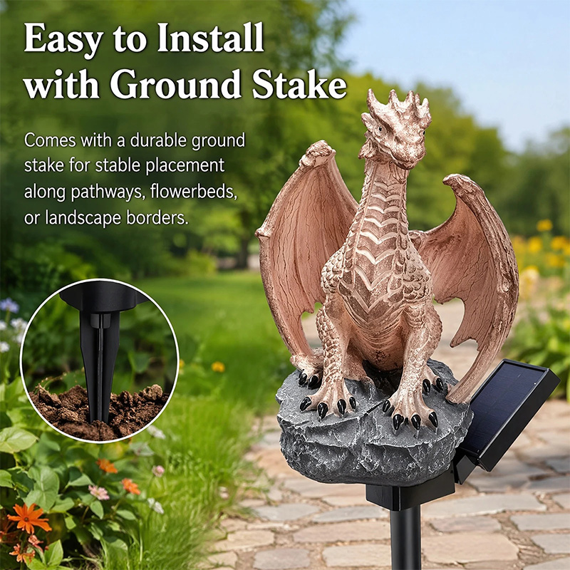 مصباح حديقة شمسي بتصميم التنين - مراجعة Smart Garden Ornaments وسعره